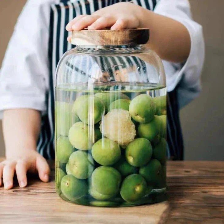 Hommfer – Grand Contenant en Verre Résistant à la Chaleur avec Couvercle - Hommfer