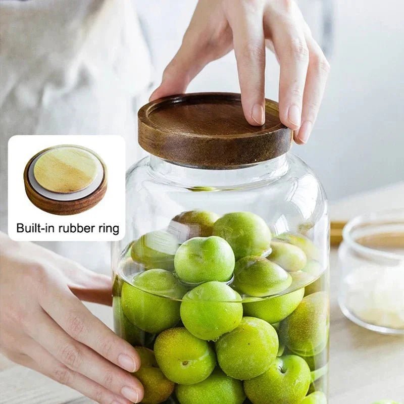 Hommfer – Grand Contenant en Verre Résistant à la Chaleur avec Couvercle - Hommfer