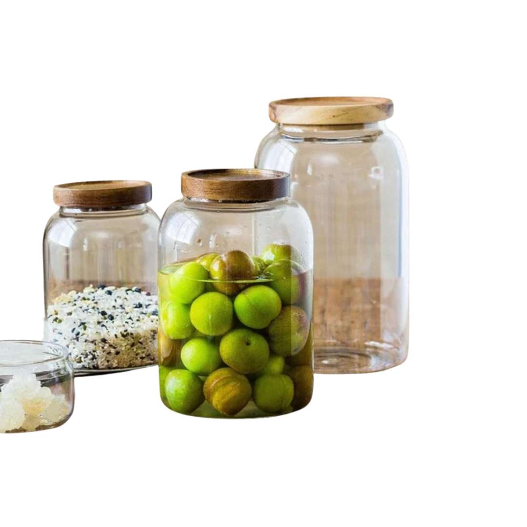 Hommfer – Grand Contenant en Verre Résistant à la Chaleur avec Couvercle - Hommfer