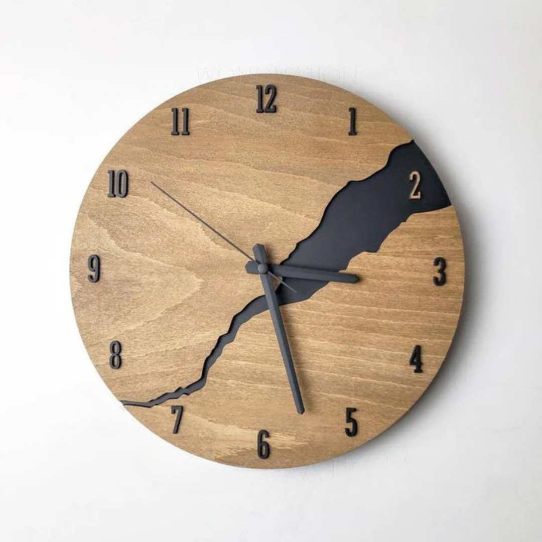 Hommfer – Horloge Murale Élégante en Bois au Design Intemporel - Hommfer