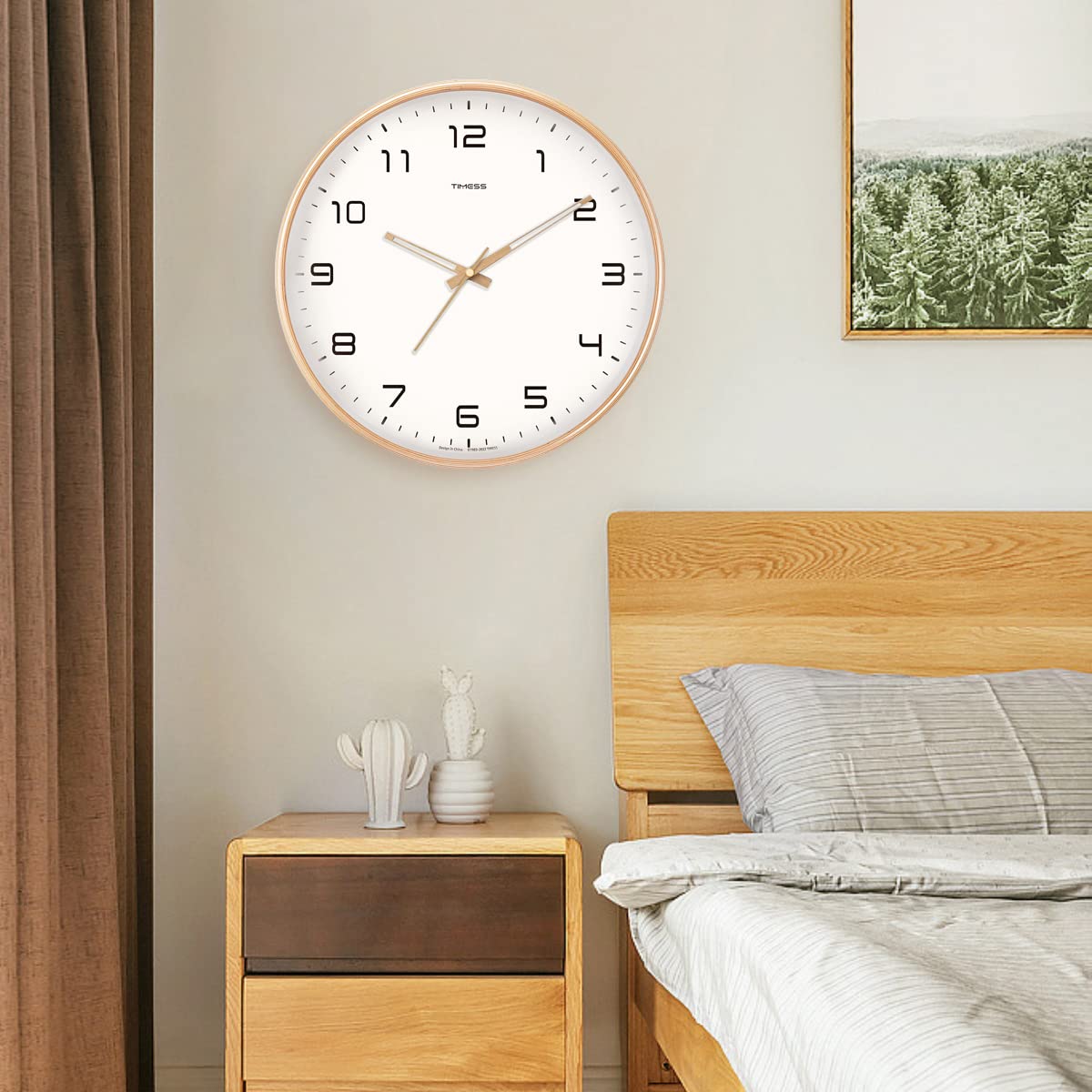Hommfer – Horloge Murale Élégante en Bois Silencieuse - Hommfer