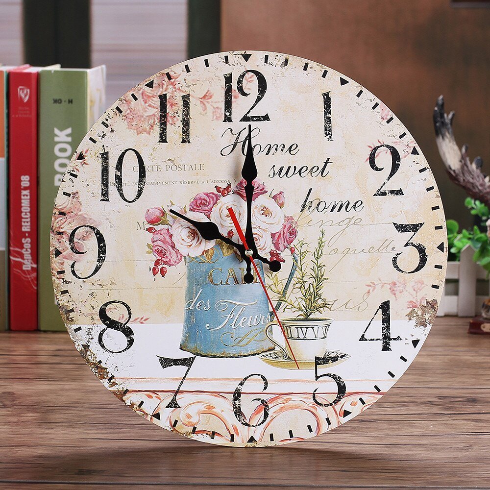 Hommfer – Horloge Murale Florale Élégante - Hommfer