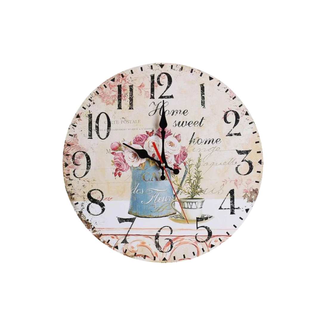 Hommfer – Horloge Murale Florale Élégante - Hommfer