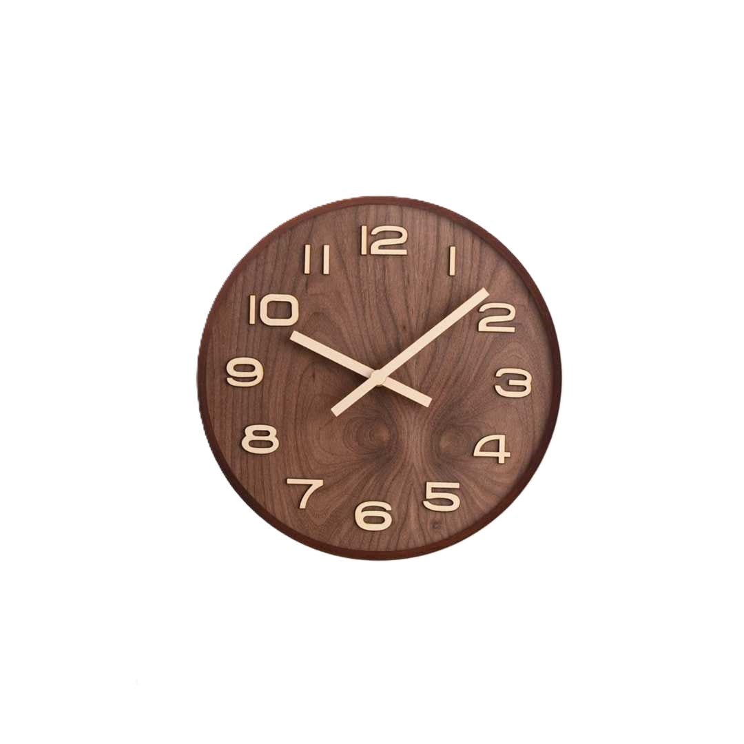 Hommfer – Horloge Murale Minimaliste en Noyer - Hommfer