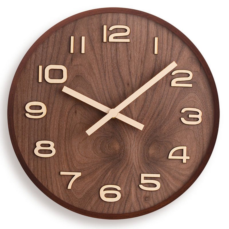 Hommfer – Horloge Murale Minimaliste en Noyer - Hommfer