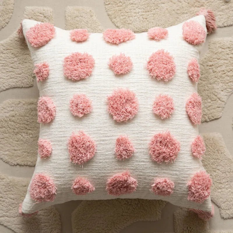 Hommfer - Housse Coussin Géométrique Rose 45x45 cm - Hommfer