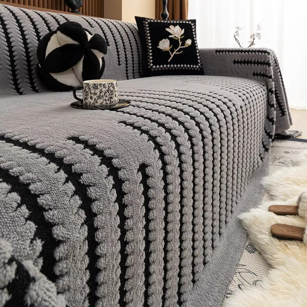 Hommfer – Housse de Canapé Capitonnée en Peluche - Hommfer