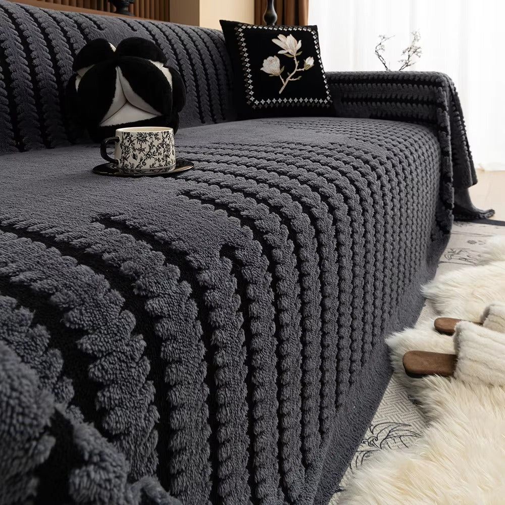 Hommfer – Housse de Canapé Capitonnée en Peluche - Hommfer