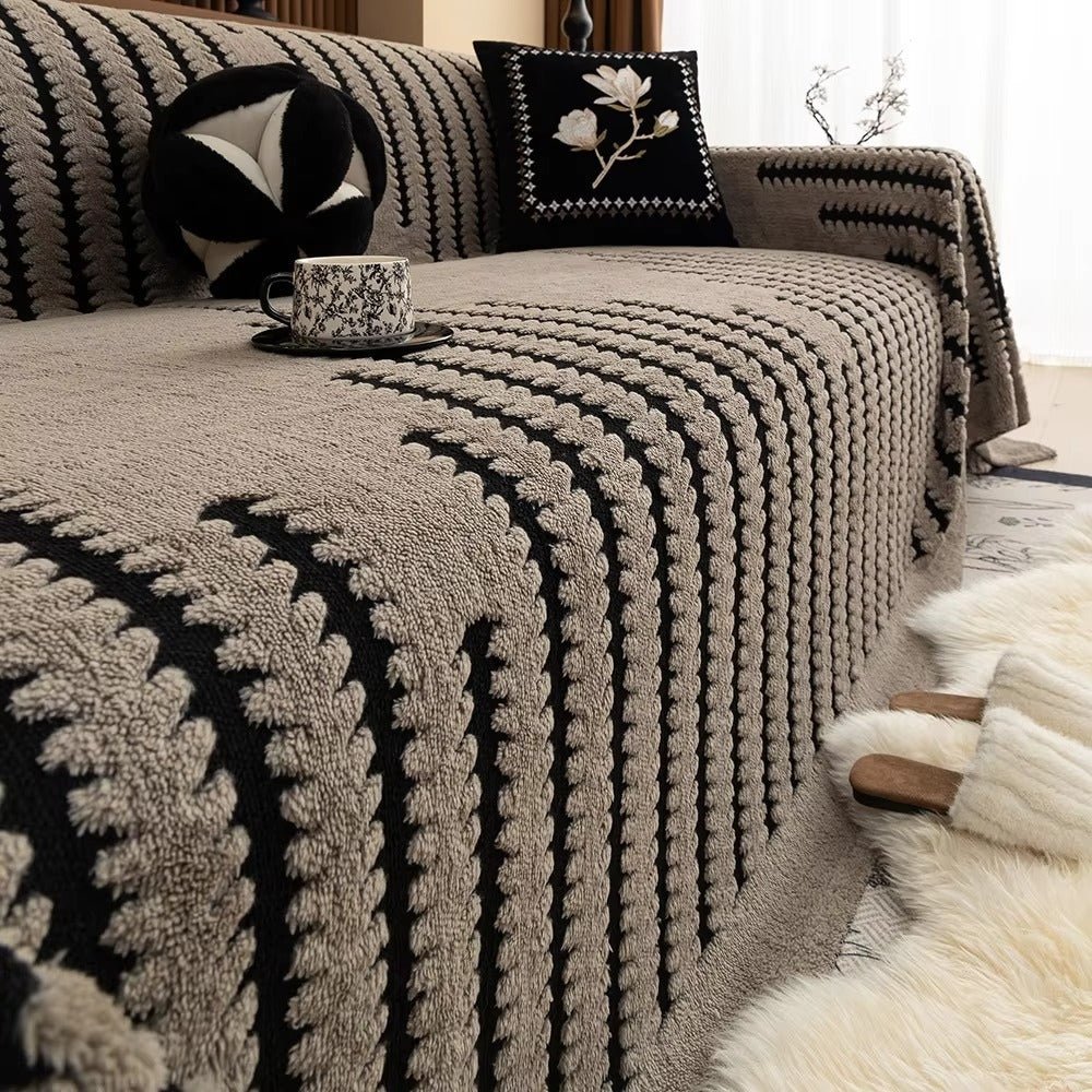 Hommfer – Housse de Canapé Capitonnée en Peluche - Hommfer