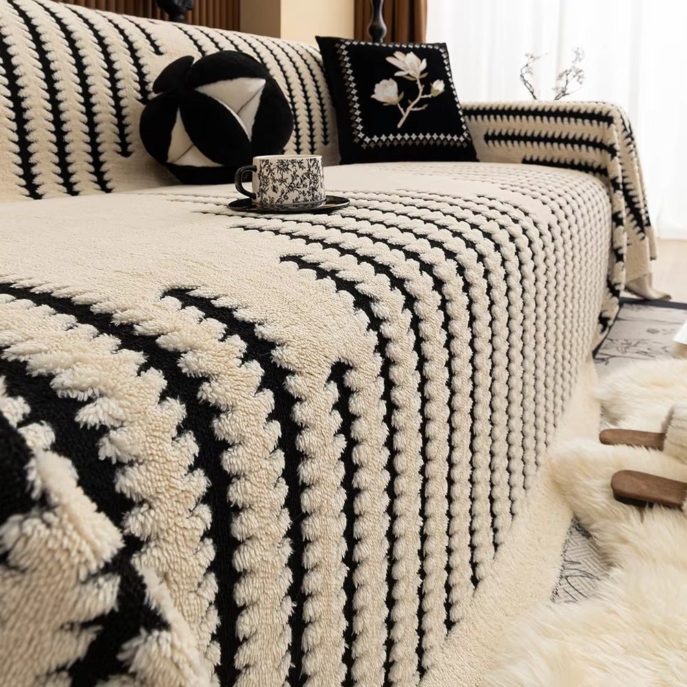 Hommfer – Housse de Canapé Capitonnée en Peluche - Hommfer