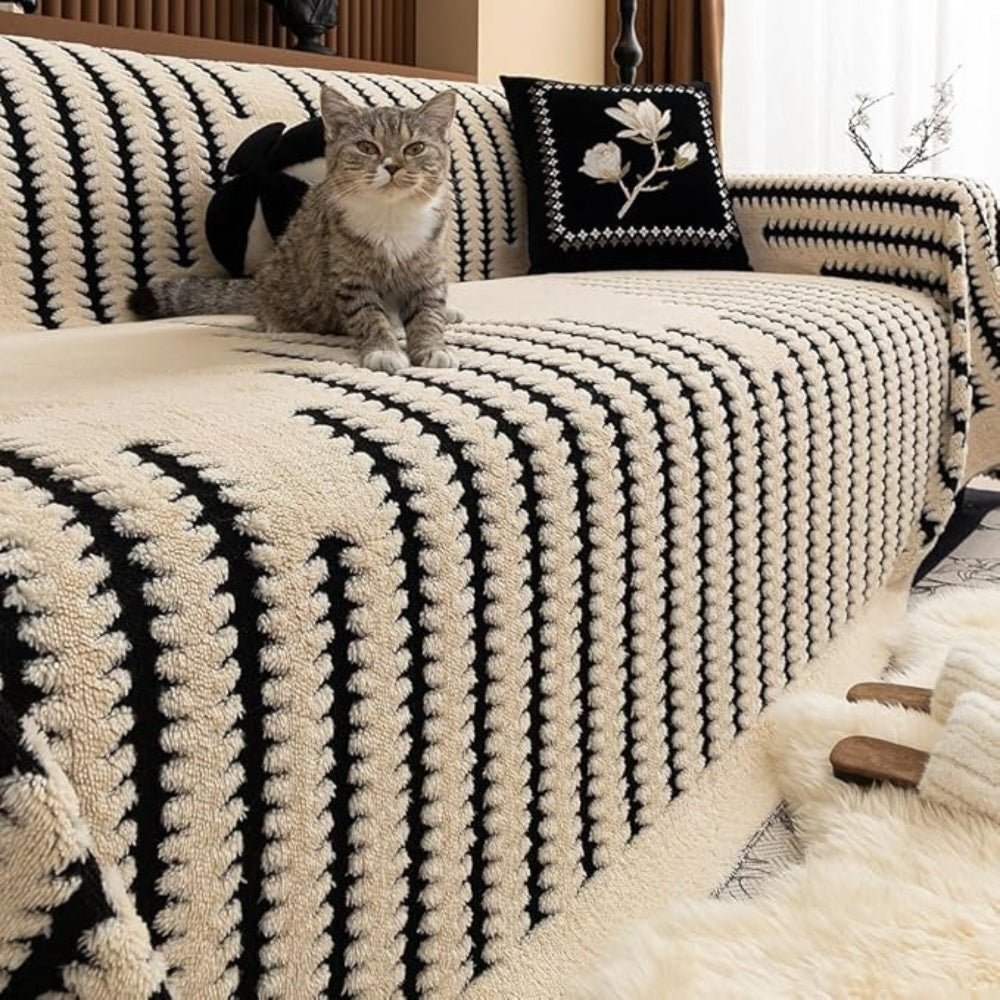 Hommfer – Housse de Canapé Capitonnée en Peluche - Hommfer