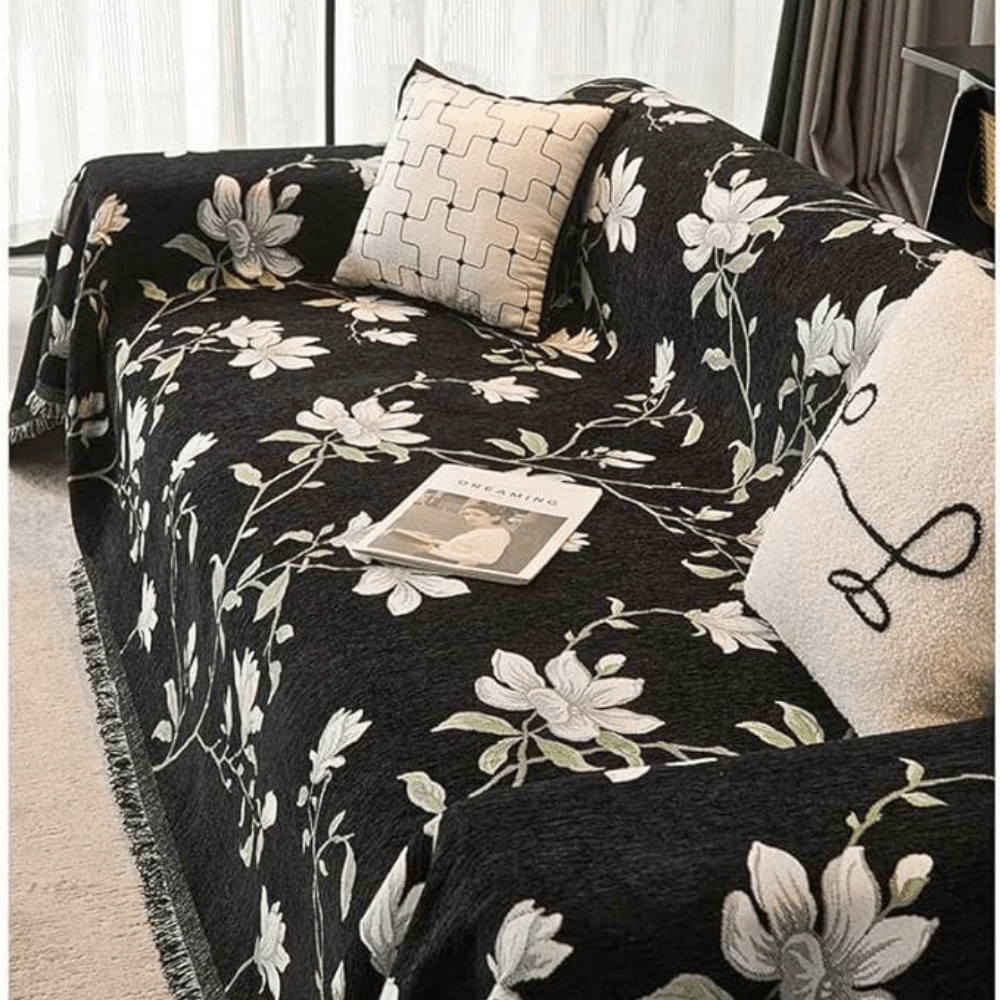 Hommfer - Housse de Canapé Vintage en Chenille Florale - Hommfer