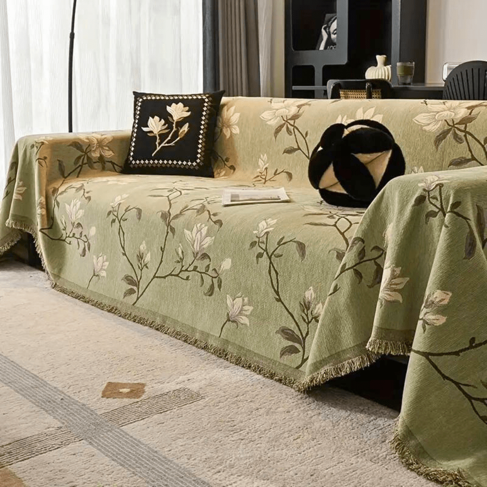 Hommfer - Housse de Canapé Vintage en Chenille Florale - Hommfer