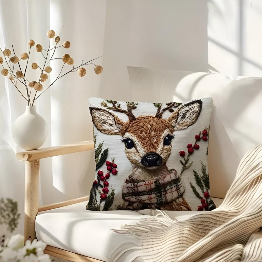 Hommfer – Housse de Coussin Bambi Douce et Élégante - Hommfer