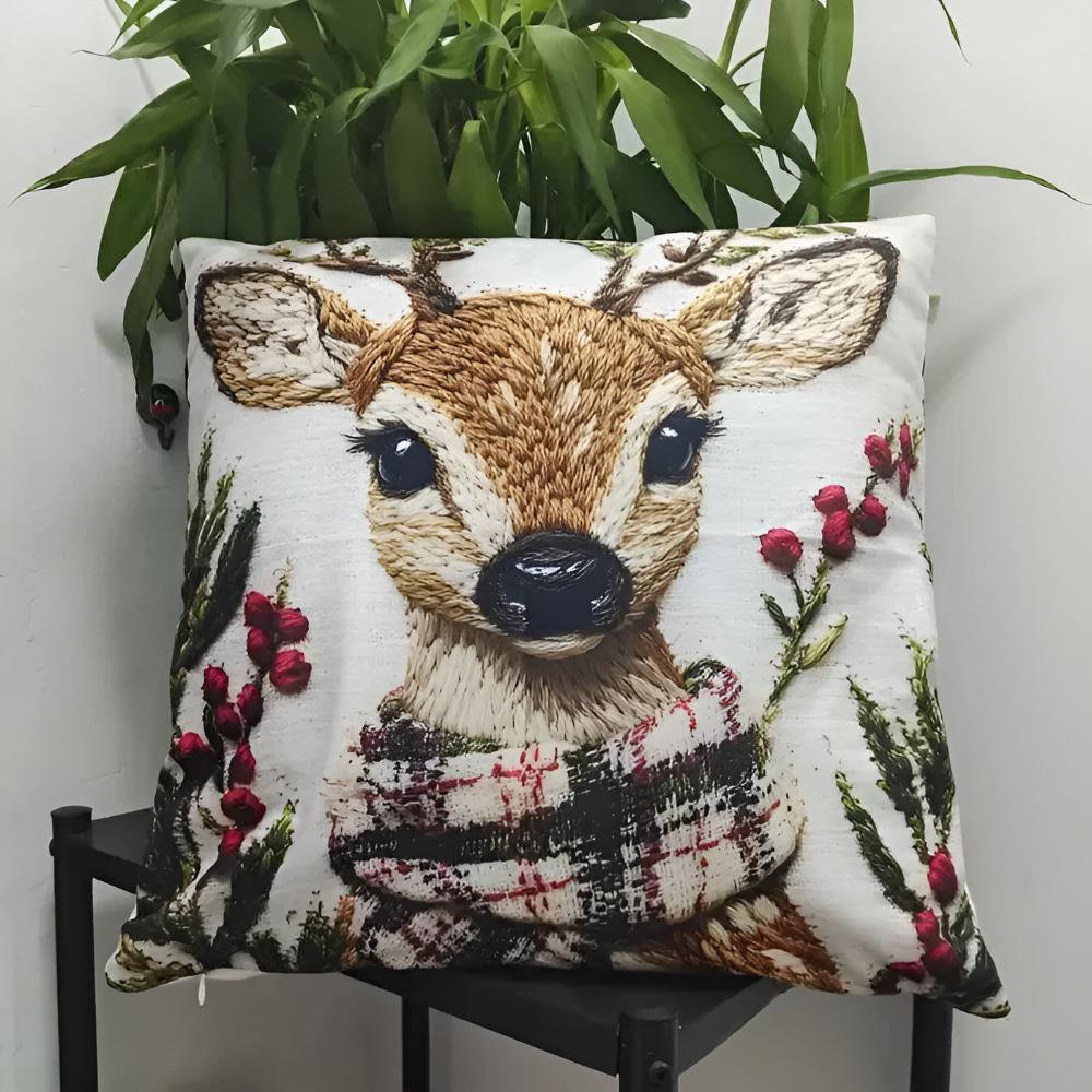 Hommfer – Housse de Coussin Bambi Douce et Élégante - Hommfer