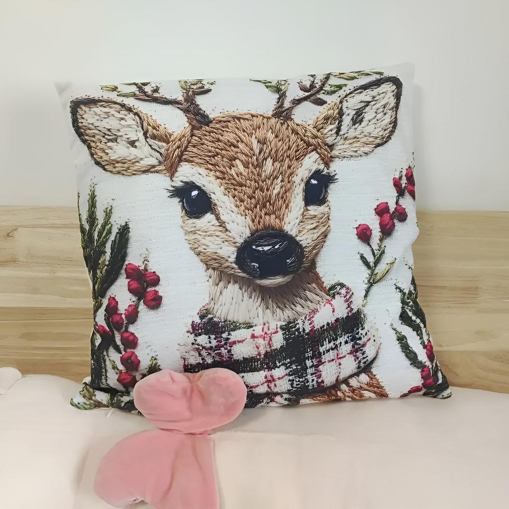 Hommfer – Housse de Coussin Bambi Douce et Élégante - Hommfer