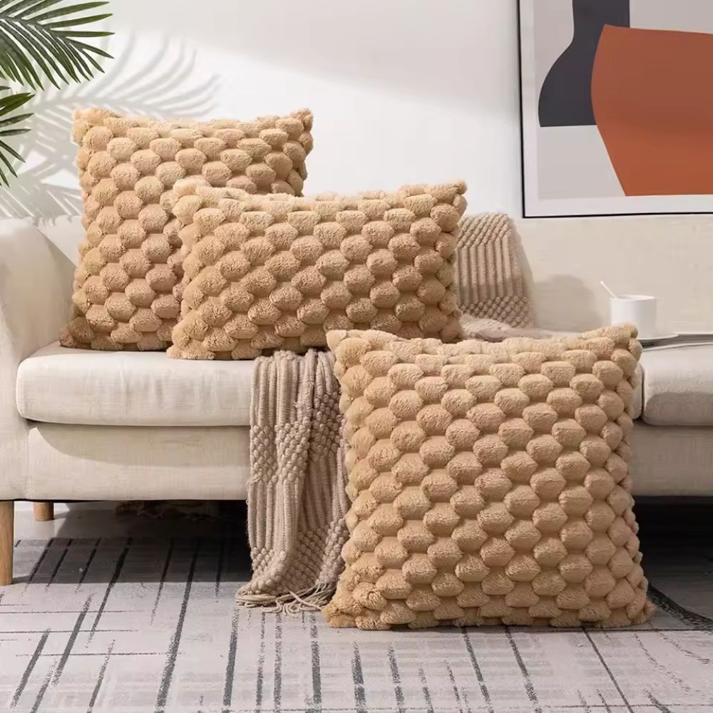 Hommfer – Housse de Coussin en Peluche Douce et Élégante - Hommfer