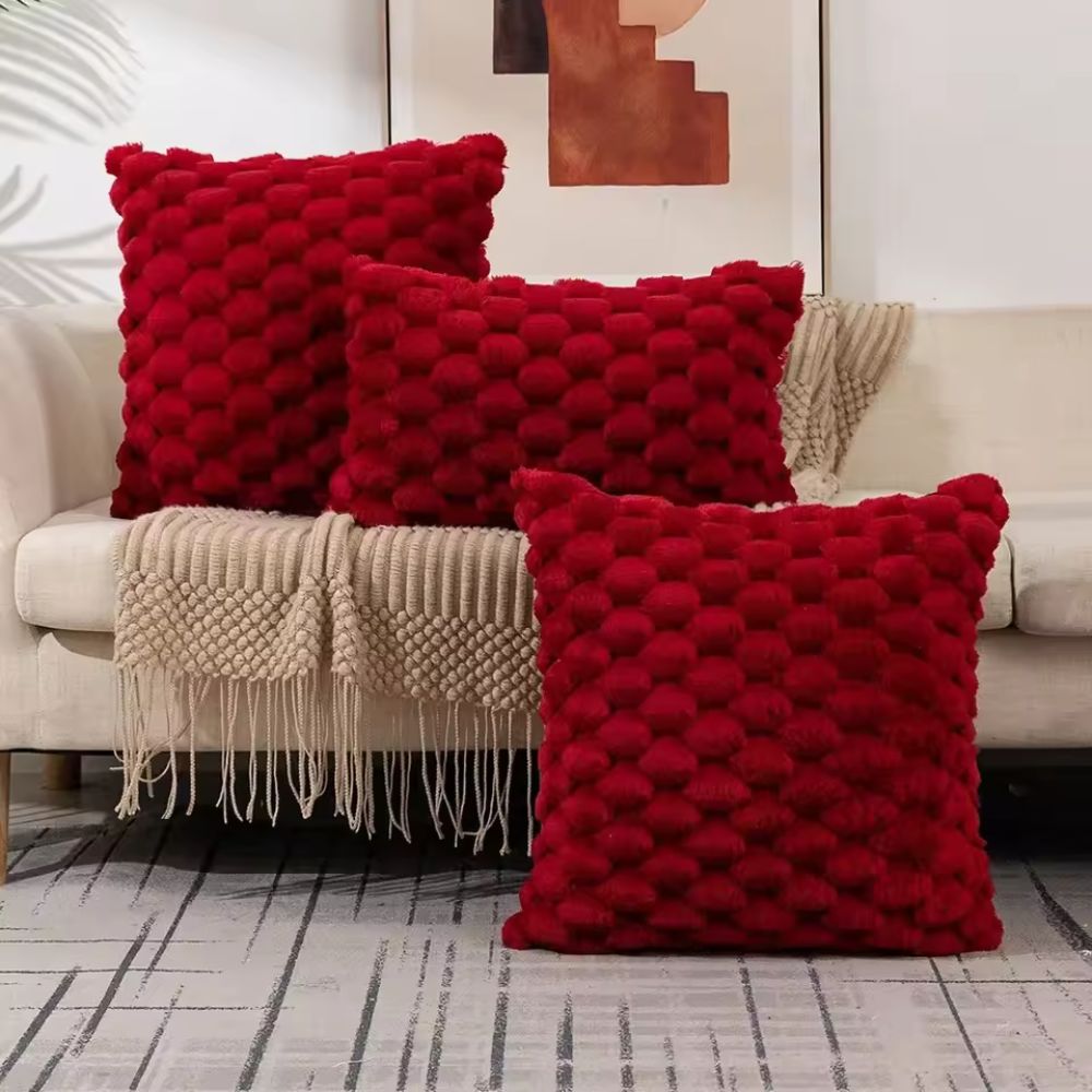 Hommfer – Housse de Coussin en Peluche Douce et Élégante - Hommfer