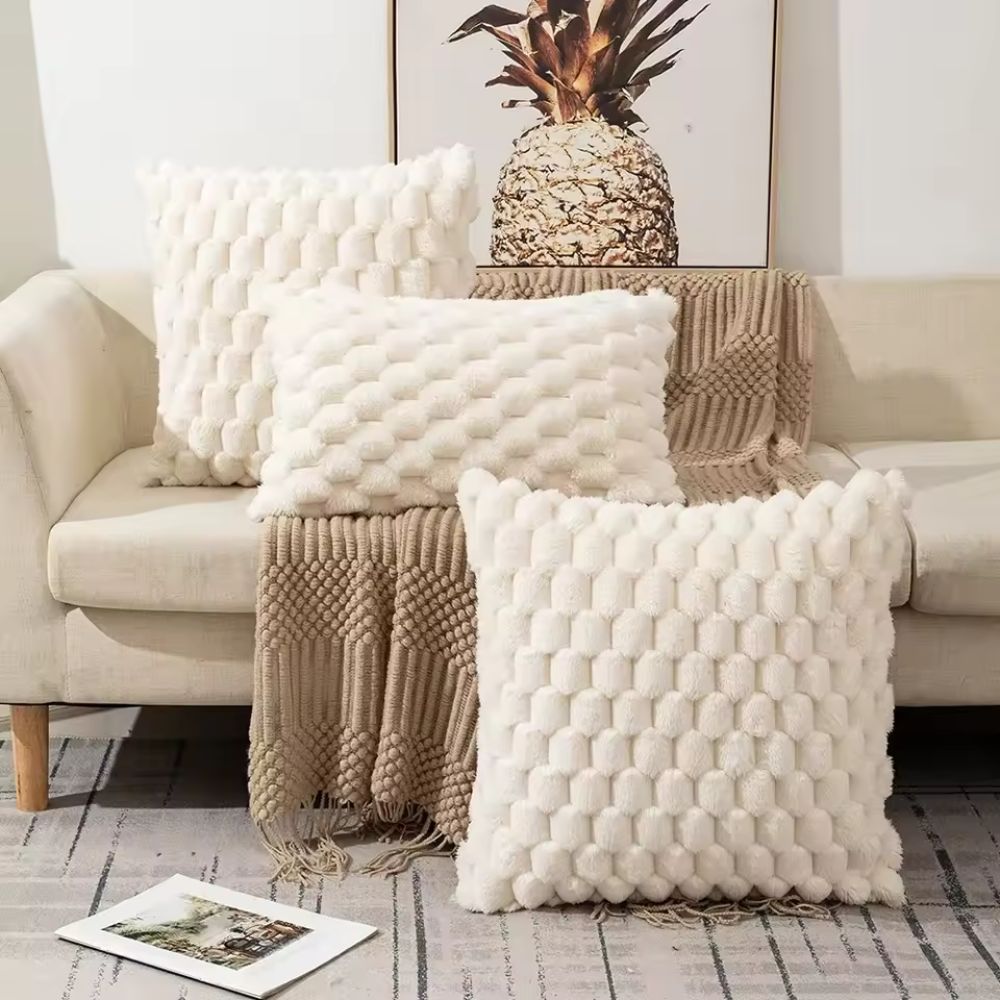 Hommfer – Housse de Coussin en Peluche Douce et Élégante - Hommfer