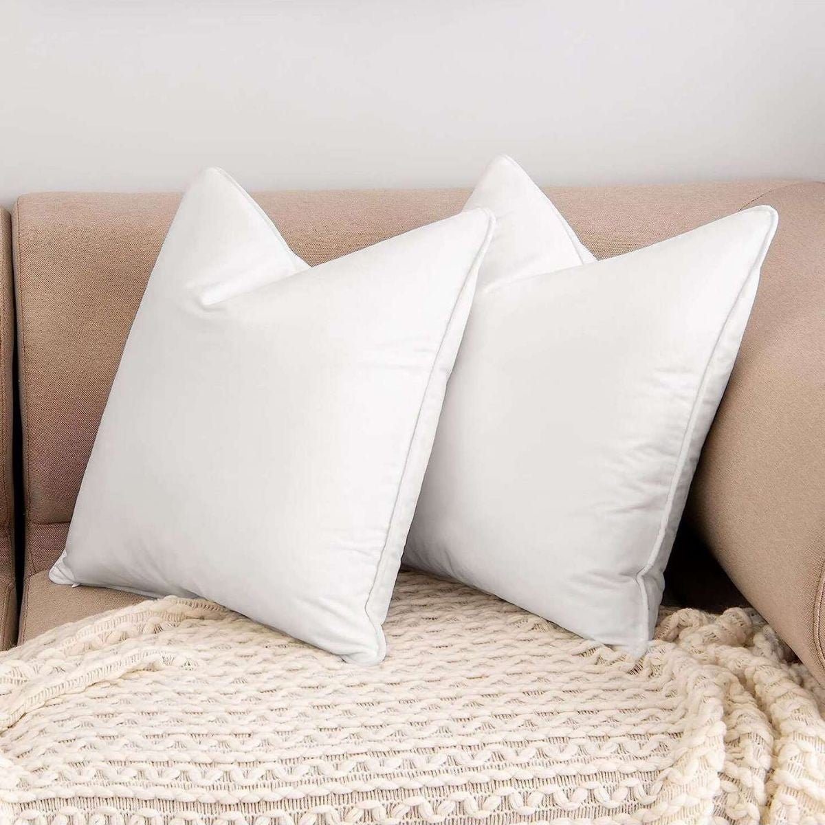 Hommfer – Housse de Coussin en Velours Noir et Blanc avec Bordure Moderne - Hommfer