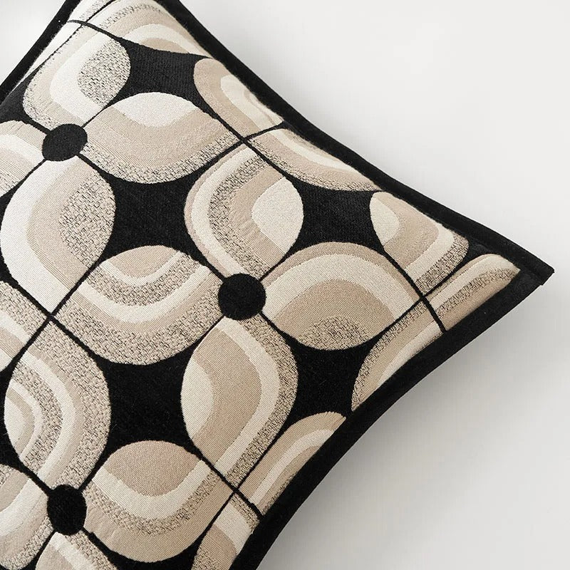 Hommfer – Housse de Coussin Géométrique Noire Moderne - Hommfer