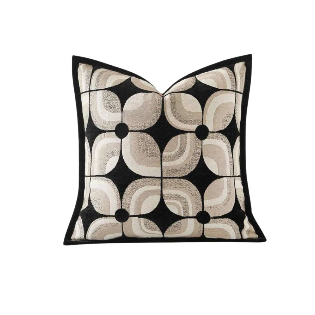 Hommfer – Housse de Coussin Géométrique Noire Moderne - Hommfer