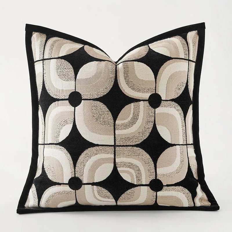 Hommfer – Housse de Coussin Géométrique Noire Moderne - Hommfer