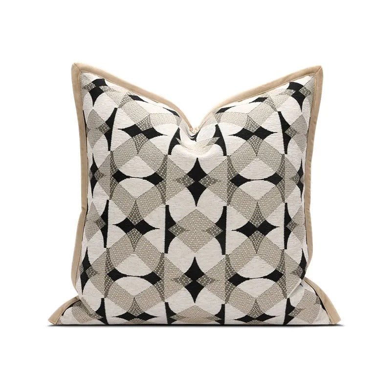 Hommfer – Housse de Coussin Géométrique Noire Moderne - Hommfer