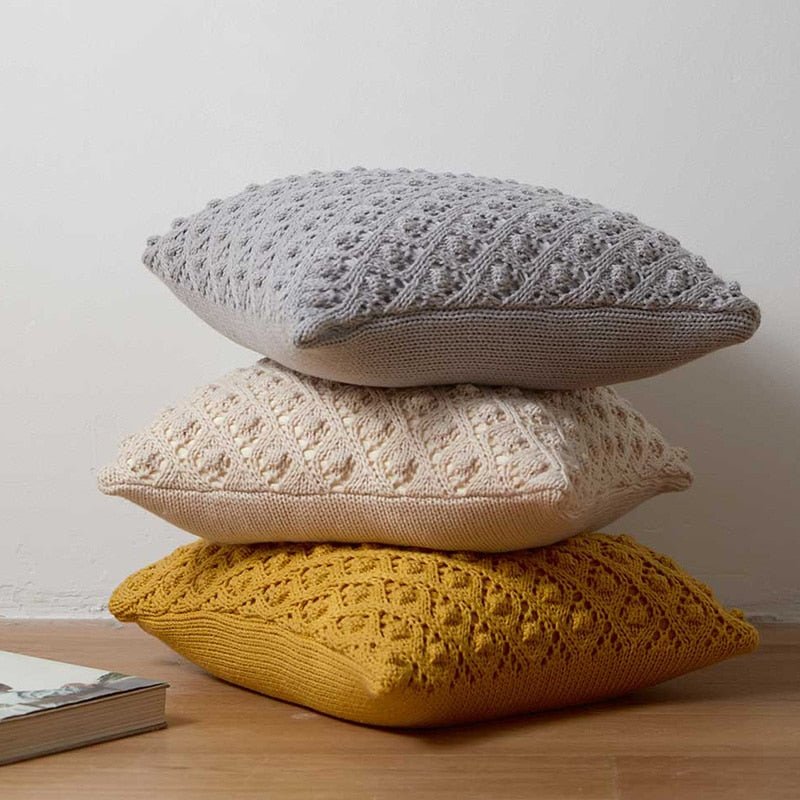 Hommfer - Housse de Coussin Tricotée Style Vintage pour le Salon - Hommfer