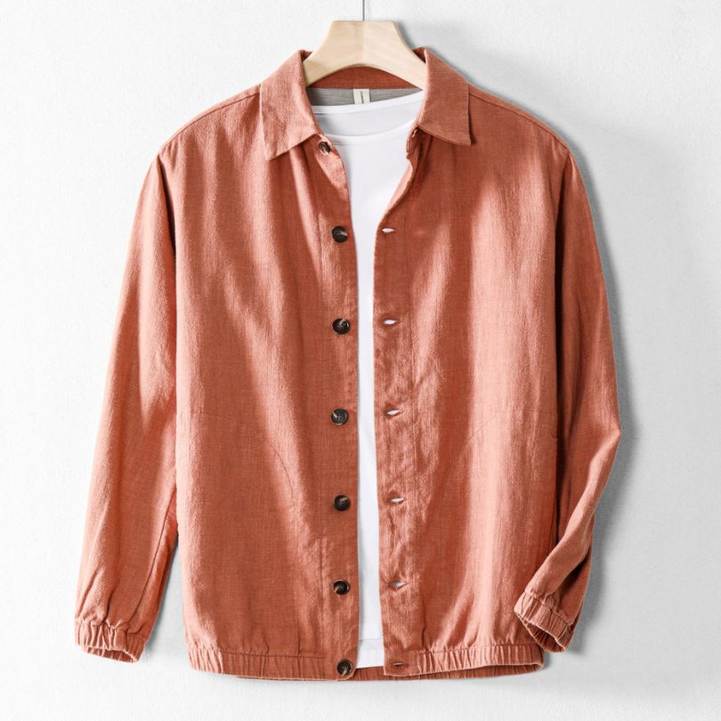 Hommfer - Kenzo Men’s Linen-Cotton Blend Shirt with Japanese-Inspired Design for Casual and Formal Wear - Hommfer