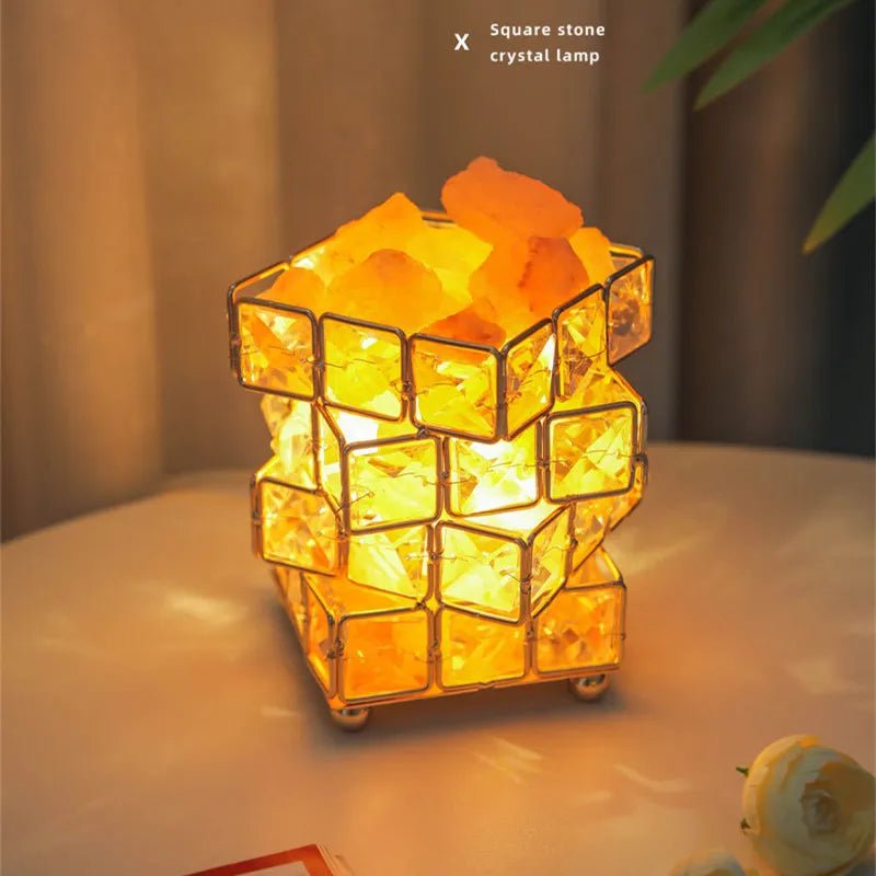 Hommfer – Lampe Cristal Cube avec Sel de l'Himalaya - Hommfer