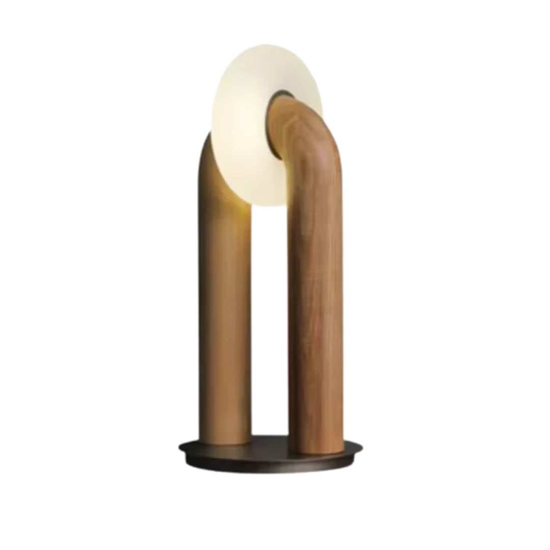 Hommfer – Lampe de Table LED en Bois Courbé pour la Chambre - Hommfer