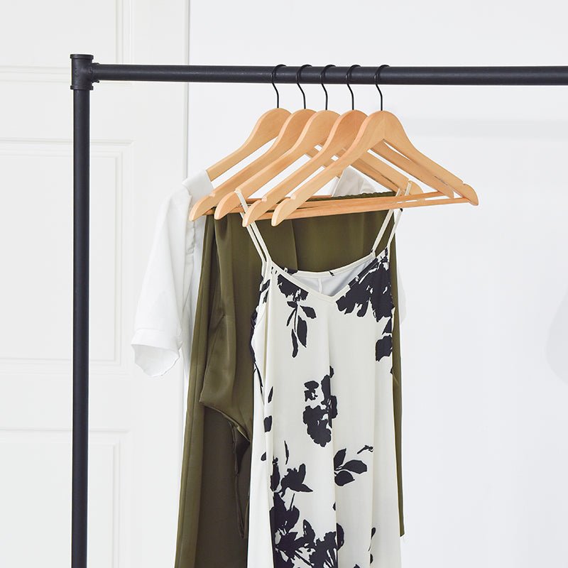 Hommfer – Lot de 20 Cintres en Bois Naturel pour Vêtements - Hommfer