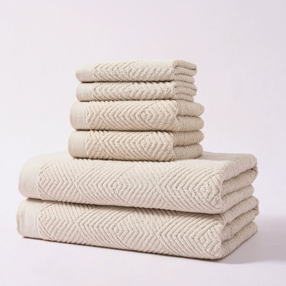 Hommfer - Lot de 6 serviettes en coton - Hommfer