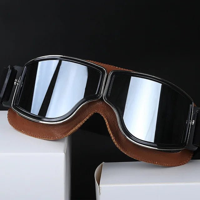 Hommfer - Lunettes de Moto Roadrunner - Protection Vintage contre le Vent et l’Éblouissement - Hommfer