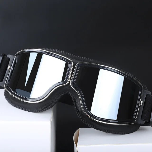 Hommfer - Lunettes de Moto Roadrunner - Protection Vintage contre le Vent et l’Éblouissement - Hommfer