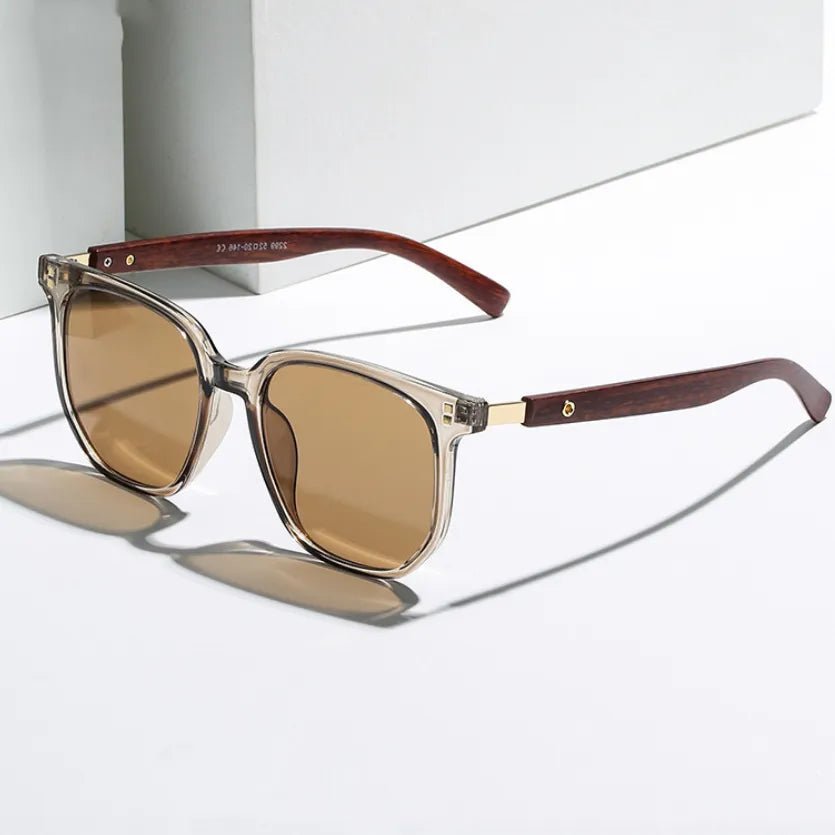 Hommfer - Lunettes de Soleil Homme Motif Bois avec Protection UV pour un Confort Léger au Quotidien - Hommfer