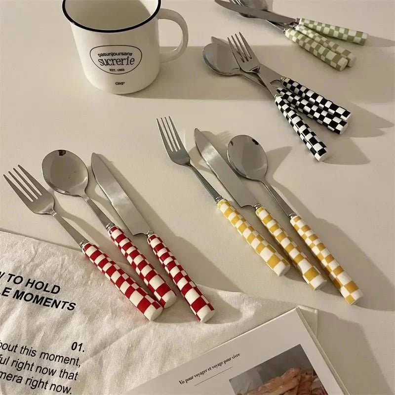 Hommfer – Ménagère à Motif Damier pour la Cuisine - Hommfer