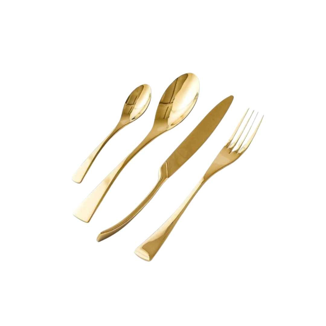 Hommfer – Ménagère dorée élégante pour la salle à manger - Hommfer