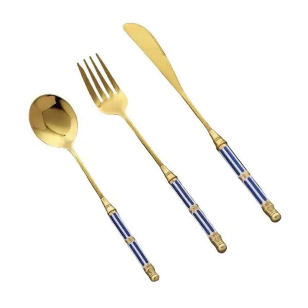 Hommfer – Ménagère Dorée Inspirée de la Méditerranée pour la Cuisine - Hommfer