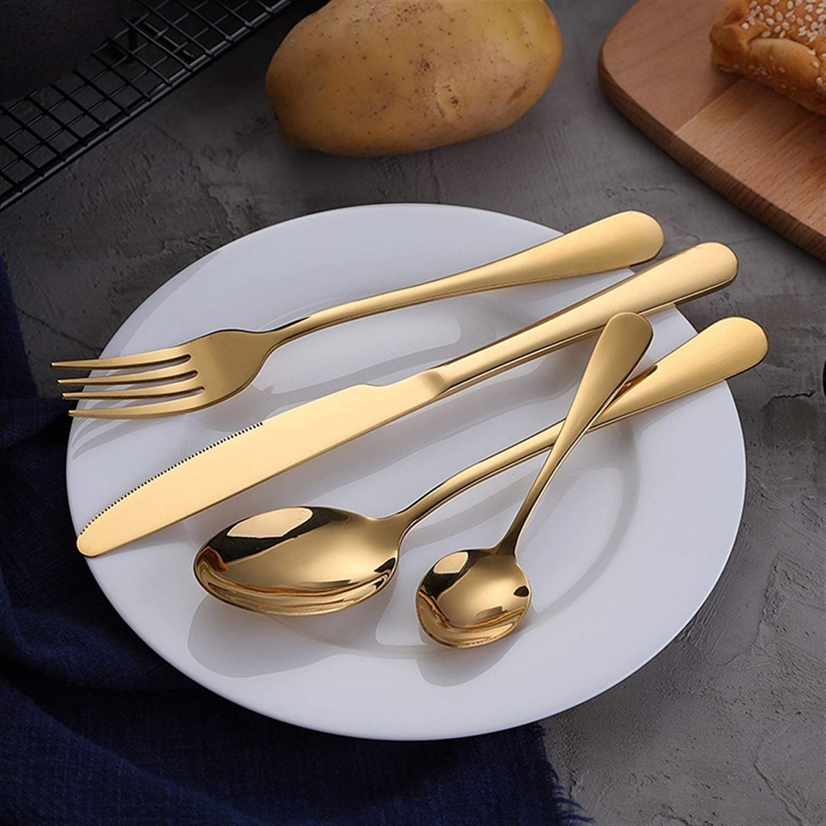 Hommfer – Ménagère Dorée Raffinée pour la Cuisine - Hommfer