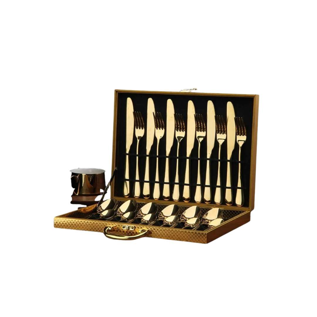 Hommfer – Ménagère Dorée Raffinée pour la Cuisine - Hommfer