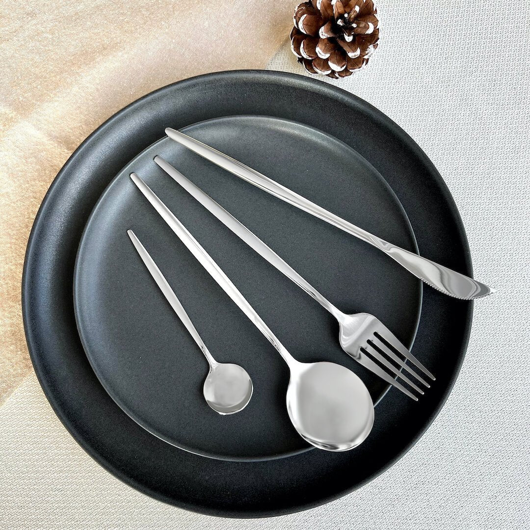 Hommfer – Ménagère Moderne Argentée pour la Cuisine - Hommfer