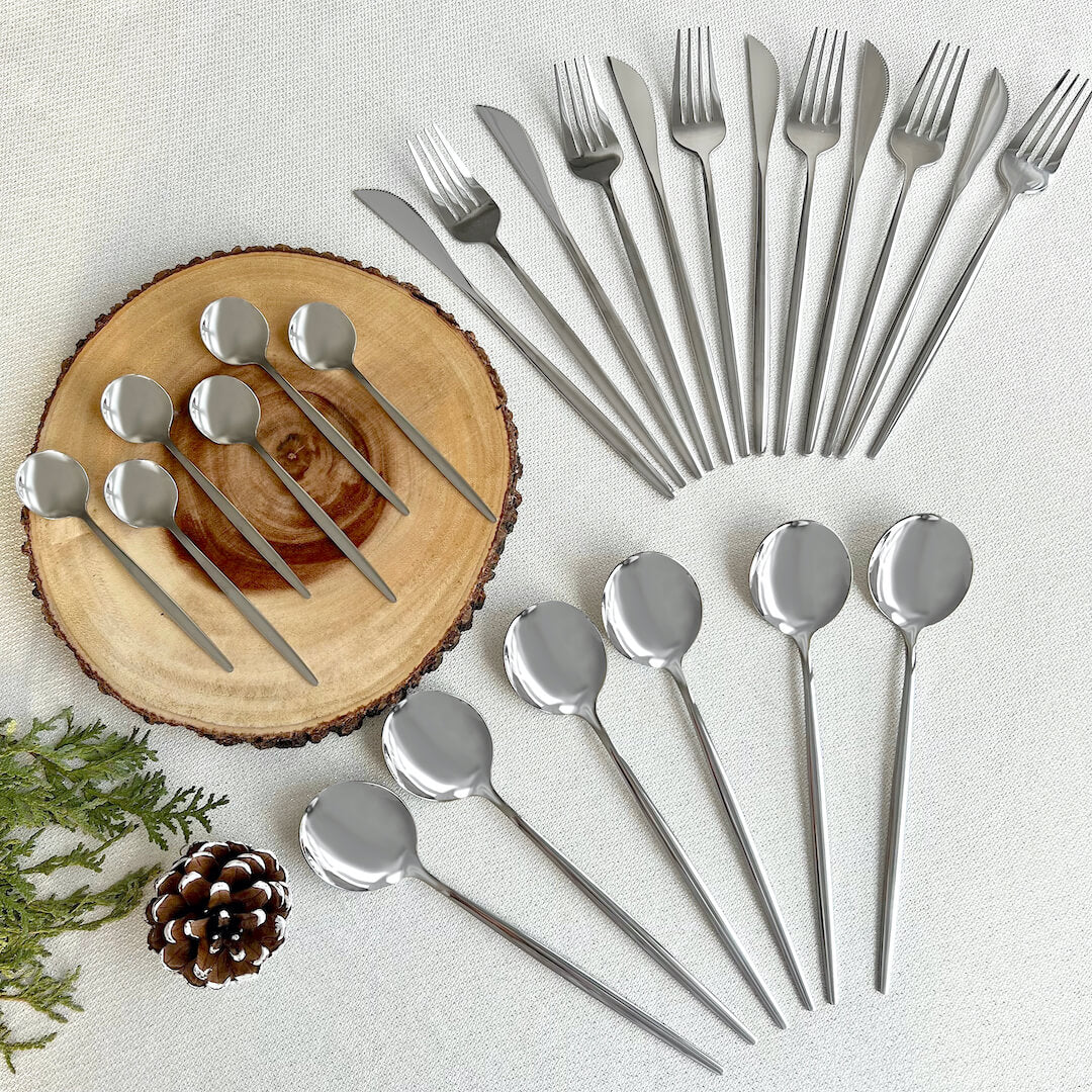 Hommfer – Ménagère Moderne Argentée pour la Cuisine - Hommfer