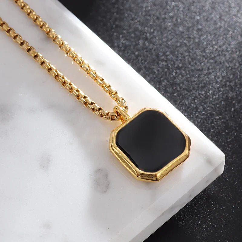 Hommfer - Men's Japanese-Inspired Katori Pendant Necklace in Solid Stainless Steel - Hommfer