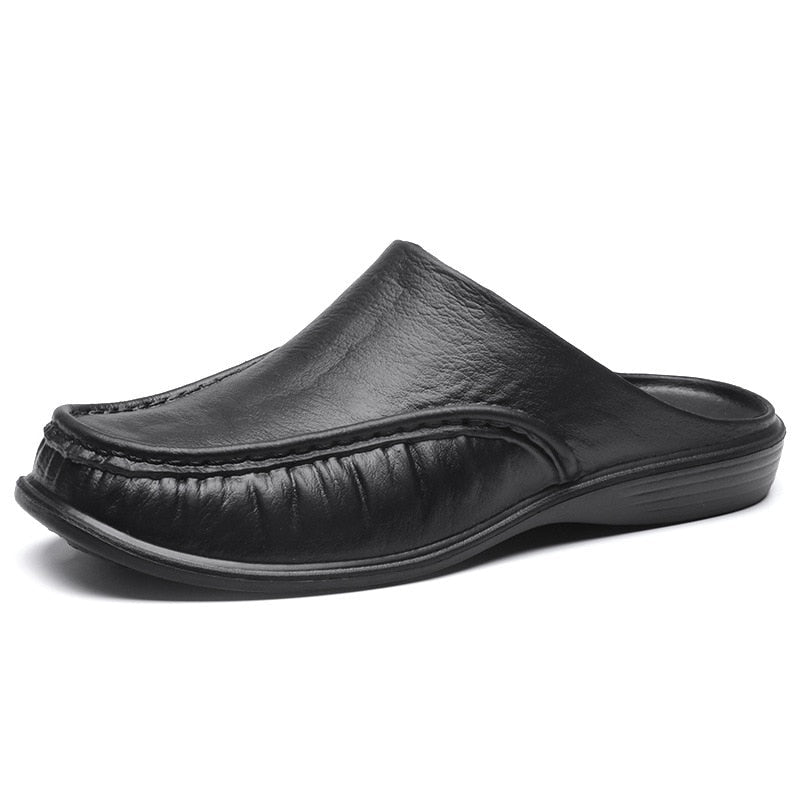 Hommfer - Men's Slip-On Loafer Slides with Cushioned Insole for All-Day Comfort - Hommfer