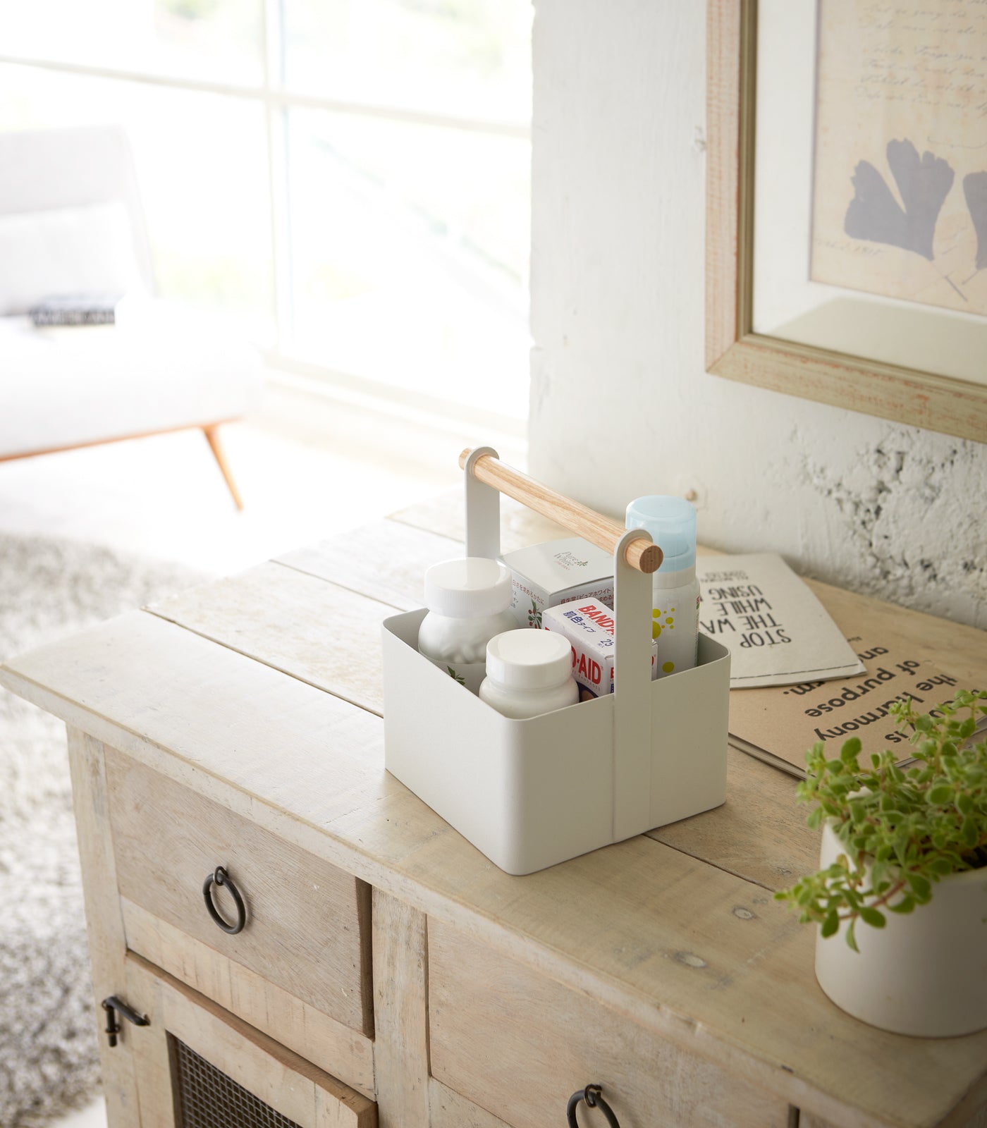 Hommfer – Panier de Rangement avec Poignées en Bois Deux Tailles - Hommfer