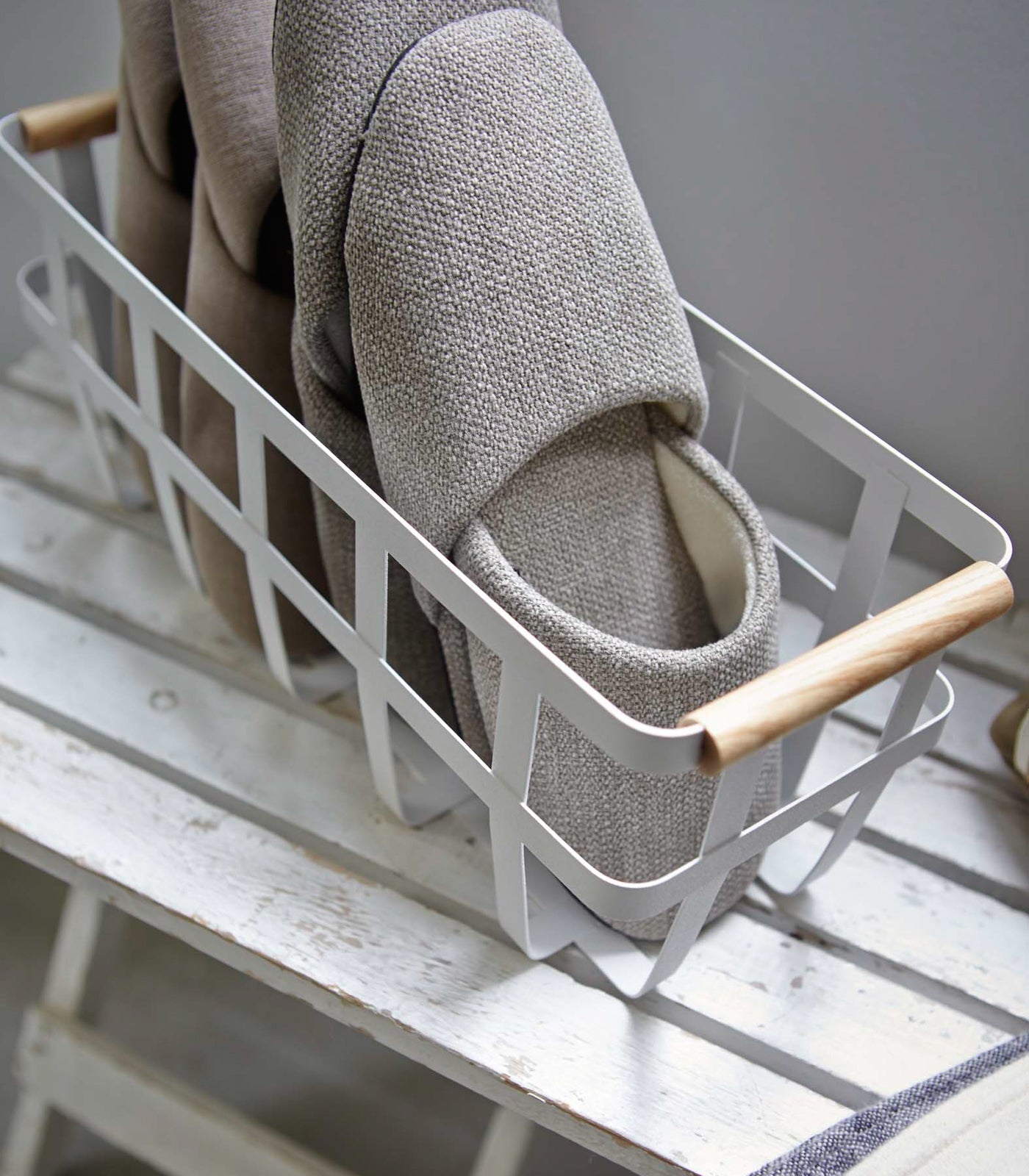 Hommfer – Panier de Rangement en Acier et Bois Deux Tailles - Hommfer