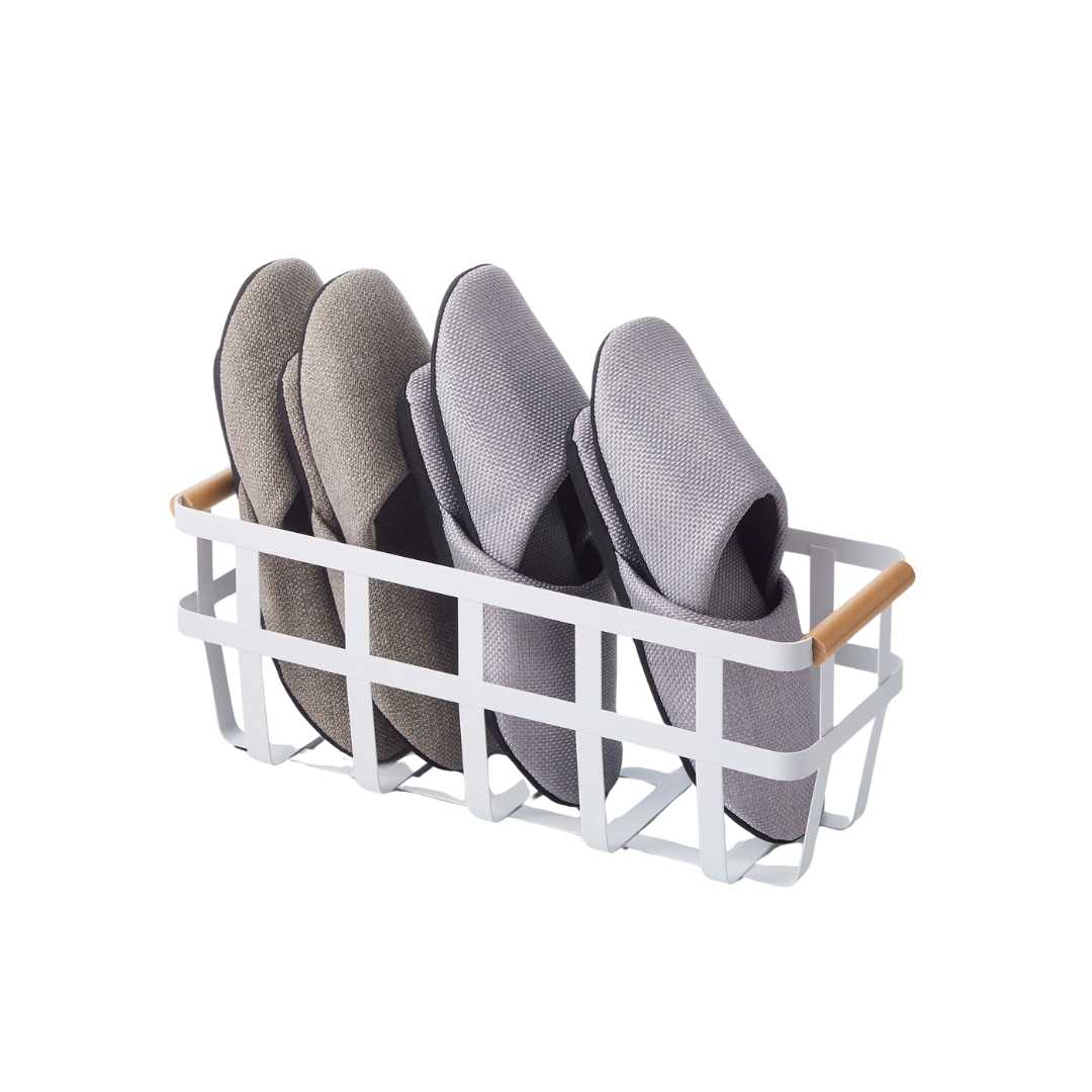 Hommfer – Panier de Rangement en Acier et Bois Deux Tailles - Hommfer