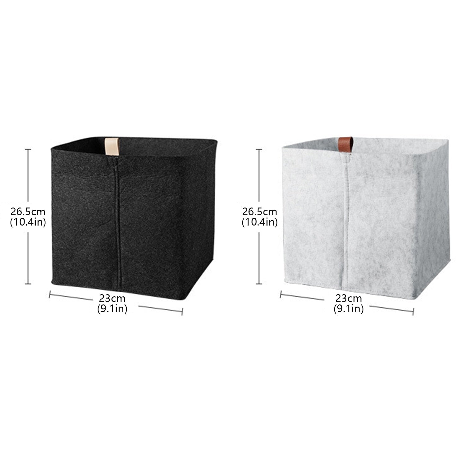 Hommfer - Paniers de Rangement en Feutre - Bord Repliable & Organisation Facile - Hommfer
